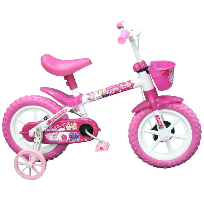 Bicicleta-Aro-12----Arco-Iris-Branco-e-Pink---TK3-Track-0