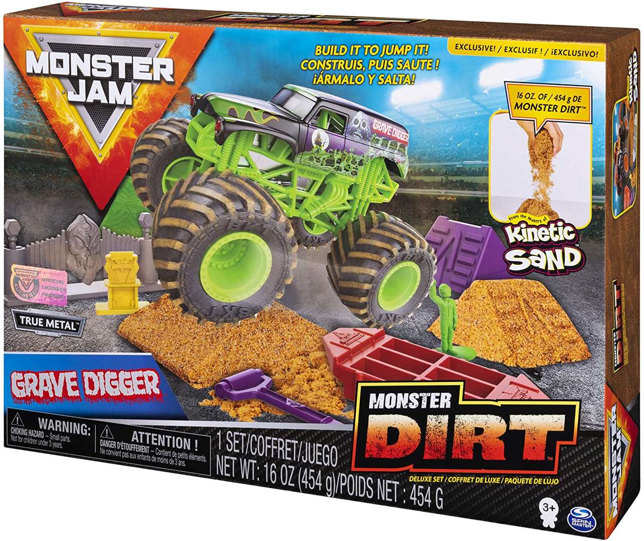 Pista Monster Jam - Playset Deluxe c/ 453 g de Areia Mágica2 - JP Toys -  Brinquedos e Actions Figures para todas as idades
