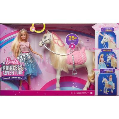 Boneca Barbie - Barbie Aventura da Princesa - Barbie e Cavalo Morning Star  - Mattel - Ri Happy