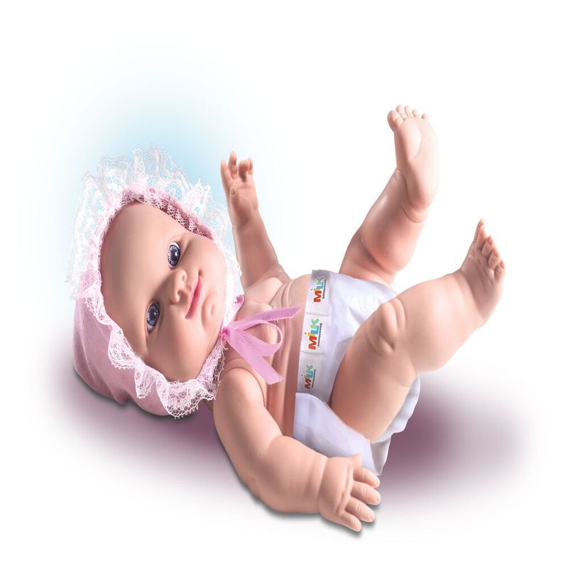Boneca---Bebe-Recem-Nascido---Rosa---Milk-0