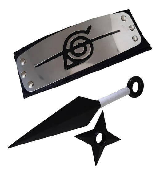 Kit Naruto Shippuden - Boneco Naruto + Kunai + Bandana Infantil