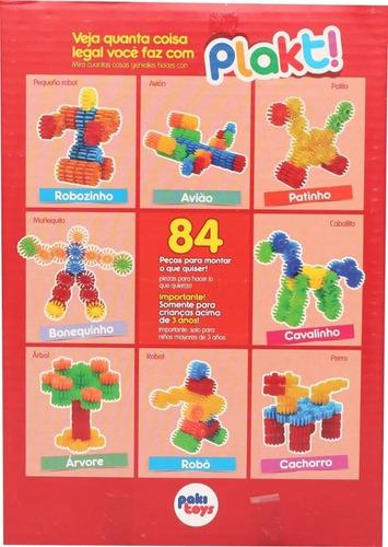 Jogo De Montar Plakt Com 84 Peças Blocos Brinquedo Educativo - Carrefour