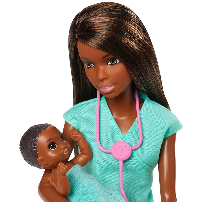 Boneca---Barbie---Profissoes---Conjunto-Pediatra-com-2-Bebes-Pele-Negra----Mattel--6