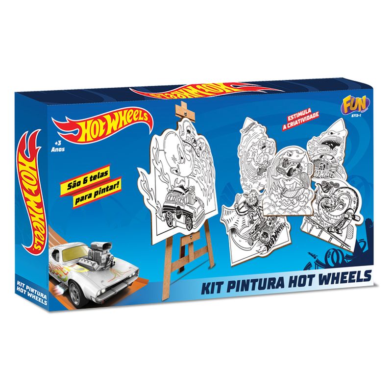 Kit-de-Pintura---Hot-Wheels---com-6-Telas---Fun-0