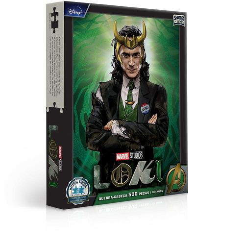 Quebra-Cabeça - Marvel - Loki - 500 Peças - Game Office - Toyster