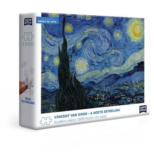 Quebra-Cabeça - Vincent Van Gogh - A Noite Estrelada - 1000 Peças - Game Office - Toyster