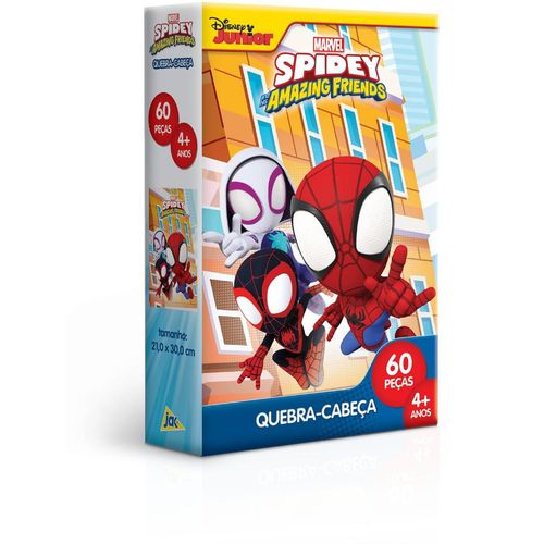 Quebra-Cabeça - Marvel - Spidey - 60 Peças - Jak - Toyster