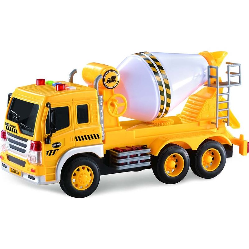 Mini-Veiculo---Truck-de-Construcao---Shiny-Toys---Amarelo-0