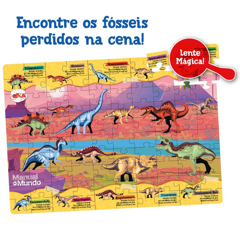 Quebra-Cabeca---100-Pecas---Manual-do-Mundo---Dinossauros---Elka-3