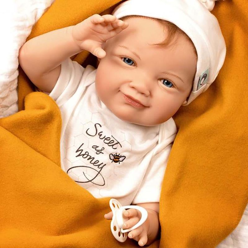Boneca Bebe Reborn Bryan 18'' 100% Vinil - Shiny Toys