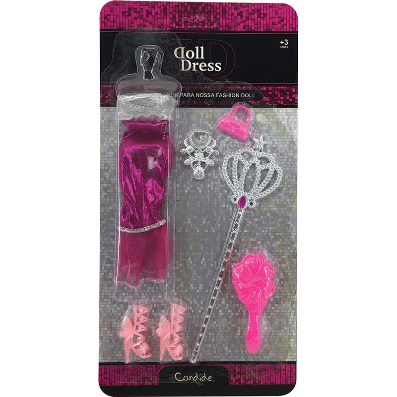 Vestido-para-Boneca---Doll-Dress---com-Acessorios---Rosa---Candide-0