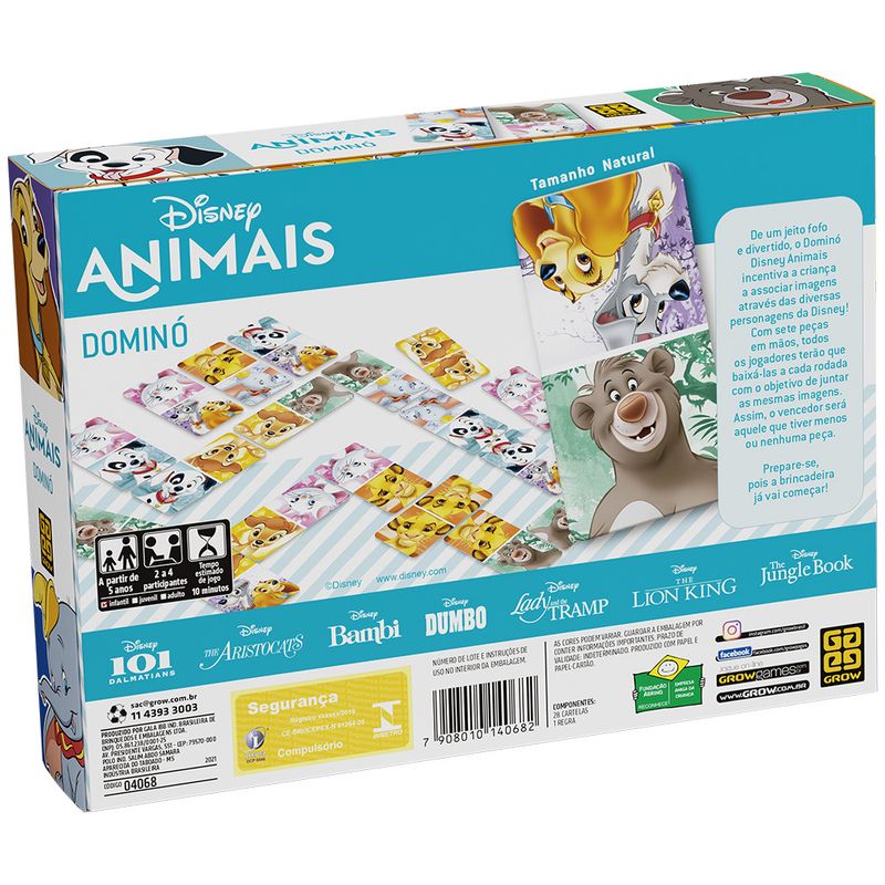 Domino---Disney---Animals---Numero-de-Jogadores-2-a-4---Grow-1