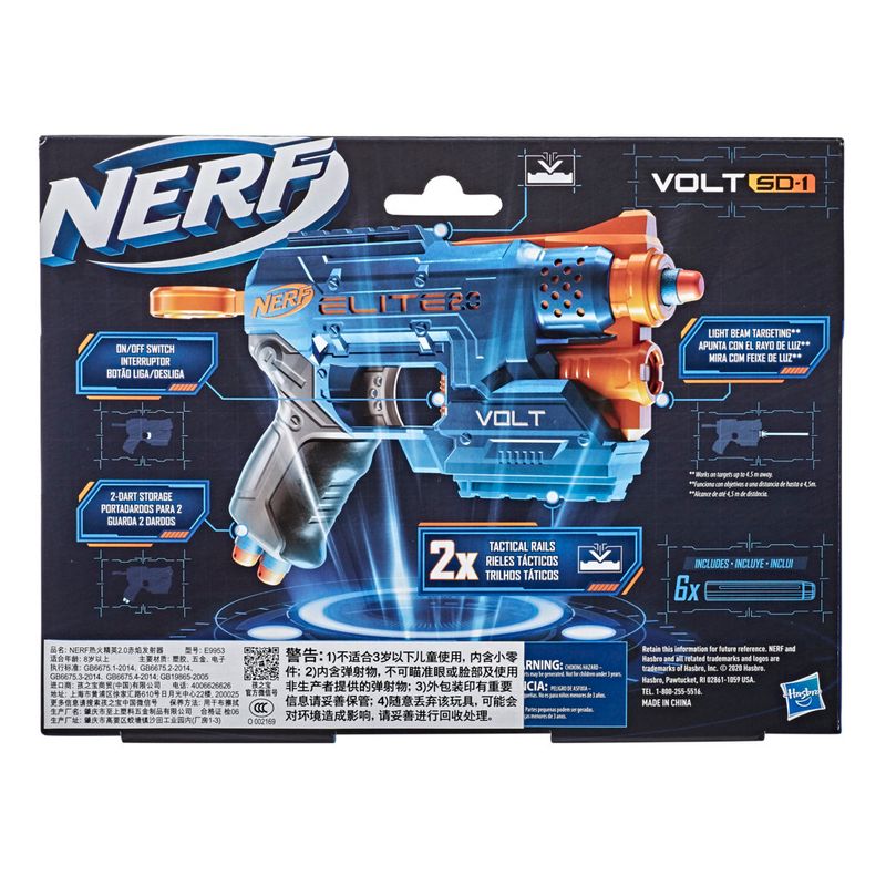 Kit Nerf - Lançador de Dardos – Elite 2.0 - Volt SD 1 e Refil 12
