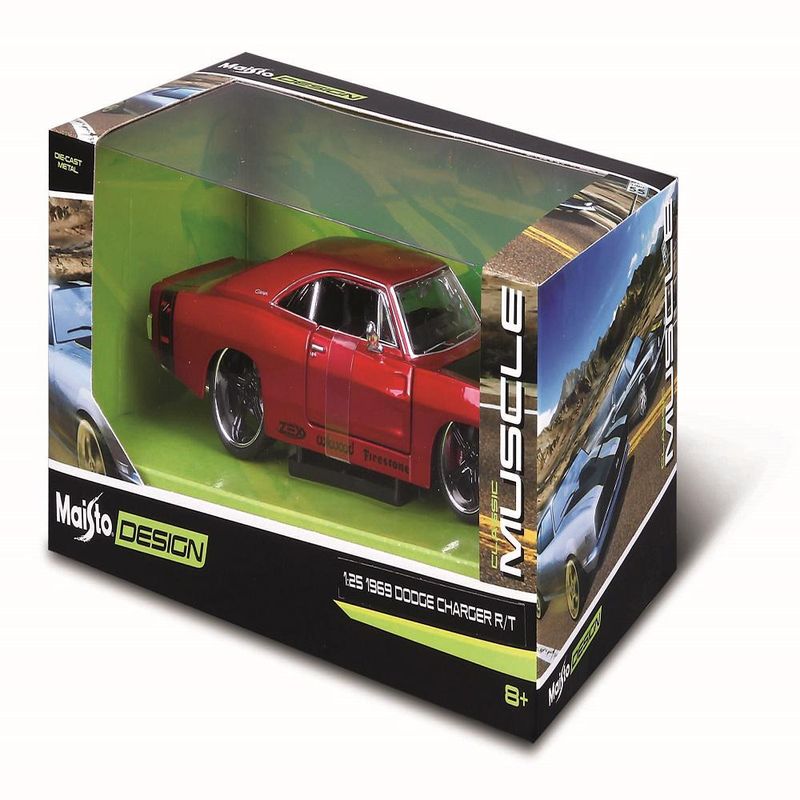 Carrinho-Miniatura---Classic-Muscle-1-25---Design---Vermelho-0