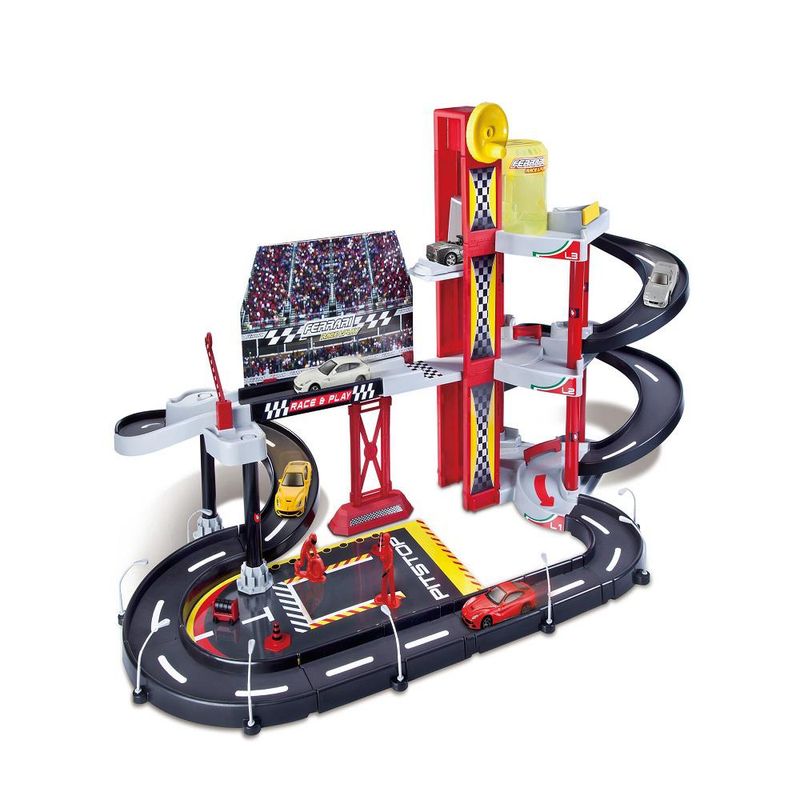 Pista-Racing-Garage---Ferrari---Race-Play-1-43---Burago---Vermelho-2