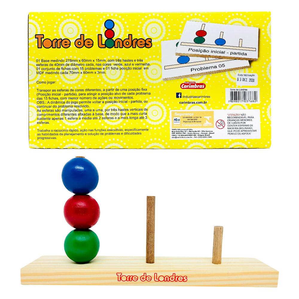 Jogo Educativo de Montar Blocos e Cubos Seriados Carimbras