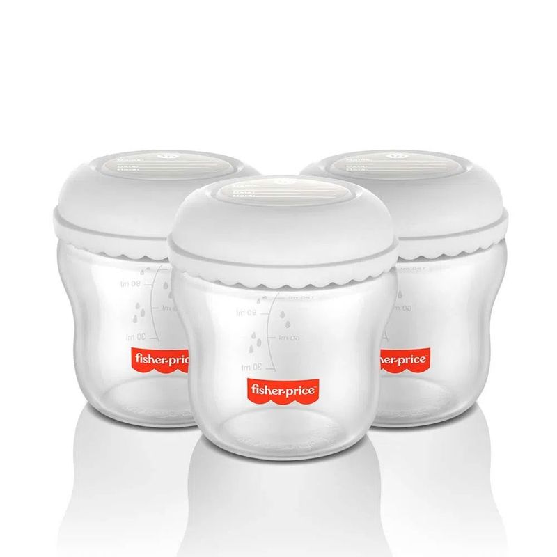 2Kit-Mom-s-Essentials---Extrator-De-Leite-Eletrico-e-3-Frascos-para-Armazenar-Leite---150-ml---Fisher-Price