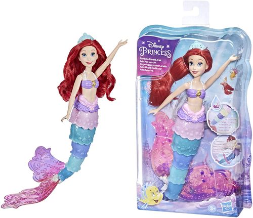 Boneca Ariel Sereia - Arco Íris Muda de Cor - Disney Hasbro