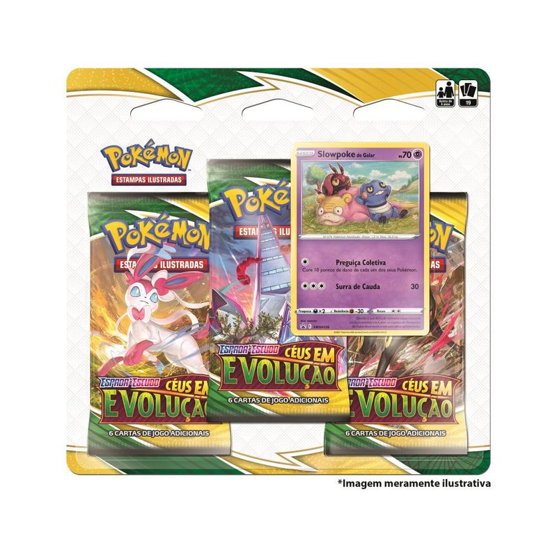 Jogo-de-Cartas---Pokemon---Blister-Triplo---Slowpoke----Ceus-em-Evolucao---Copag-0