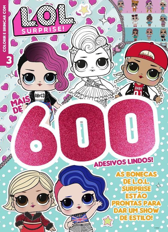 L.o.l. surprise - colorindo com adesivos especial