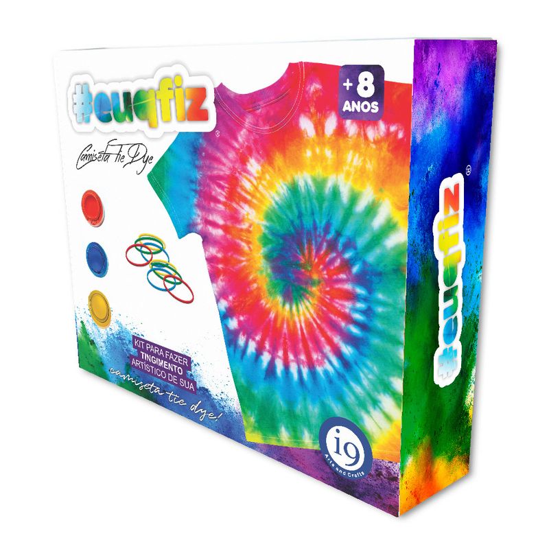 Kit-de-Pintura---EuQFiz---Camiseta-Tie-Die---Tam-P---I9-Brinquedos-0