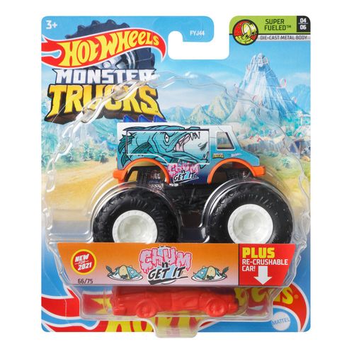 Veículo Die Cast - Hot Wheels - 1:64 - Monster Trucks - Chum n Get It - Mattel
