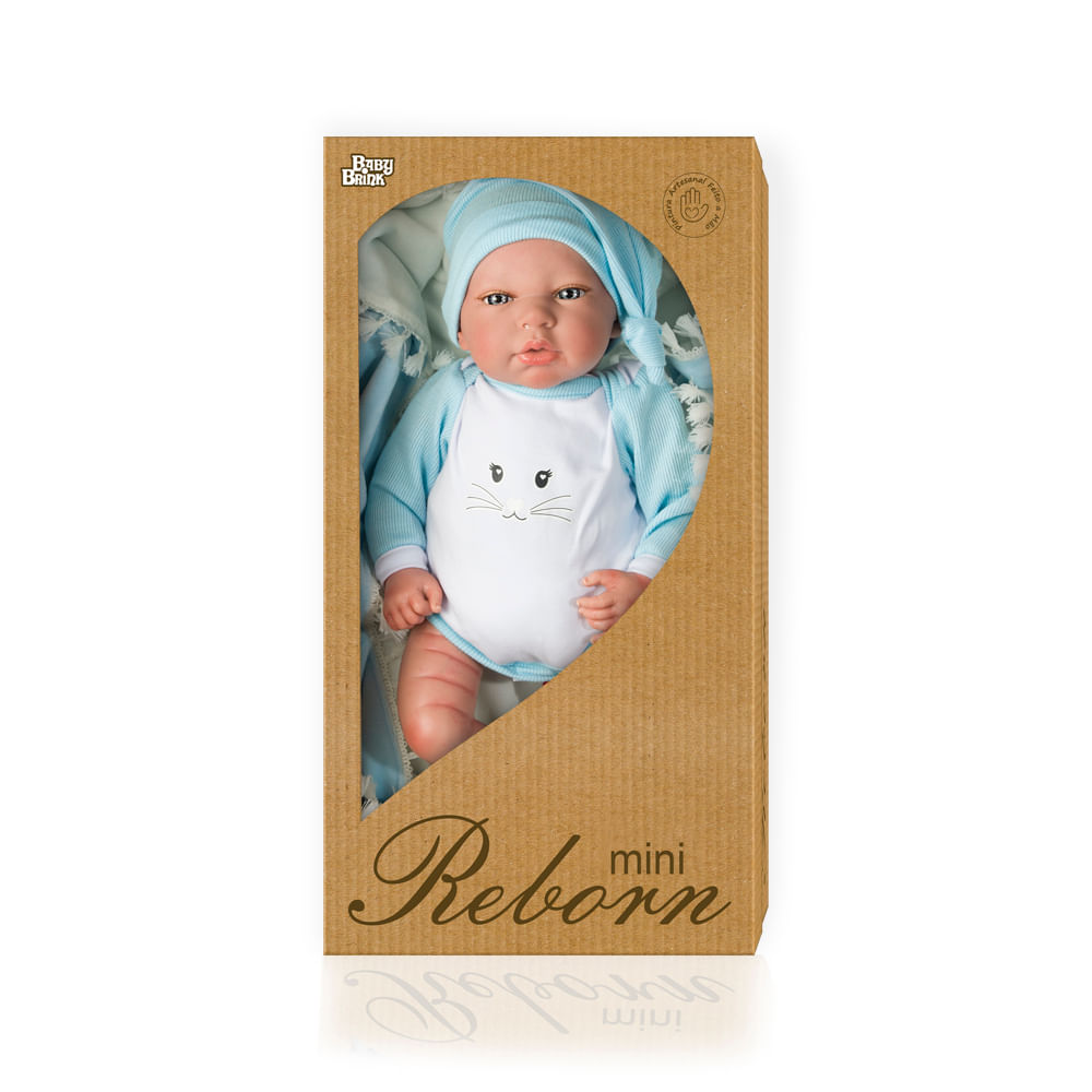 Boneco Mini Reborn - Menino - 1262 - Novabrink - Real Brinquedos