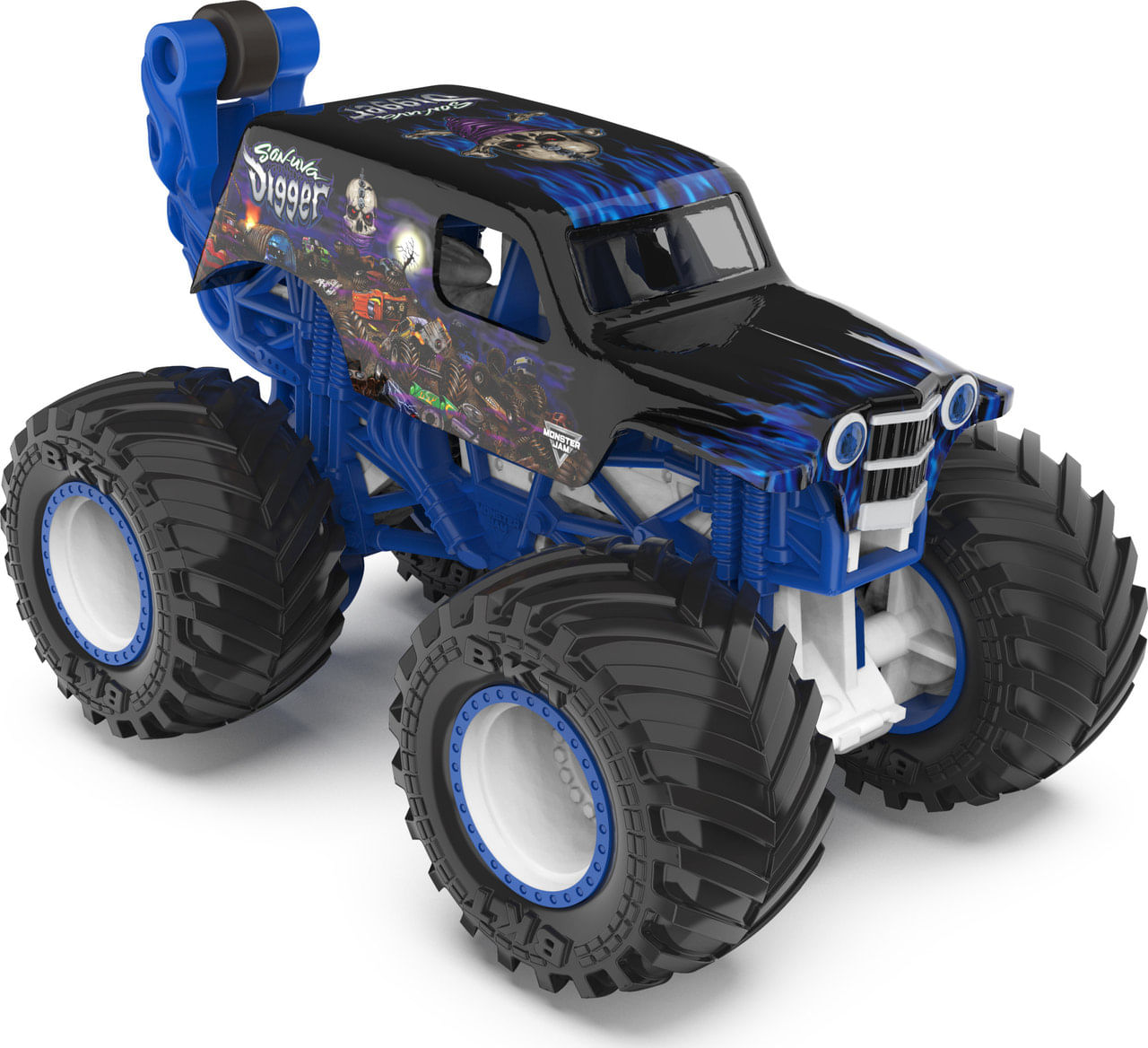 Monster Jam 1:24 - Carro com Controle Remoto - Grave Digger - Sunny - Ri  Happy