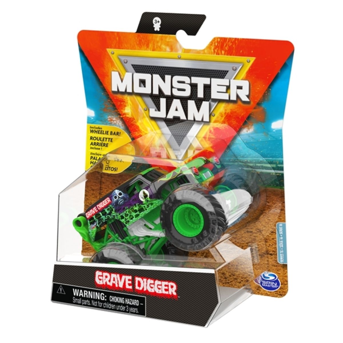 Monster Jam 1:24 - Carro com Controle Remoto - Grave Digger - Sunny - Ri  Happy