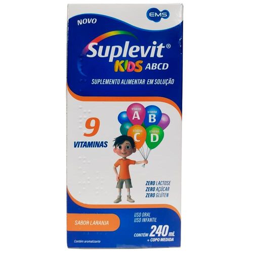 Suplevit Kids ABCD 9 Vitaminas 240mL Sabor Laranja EMS