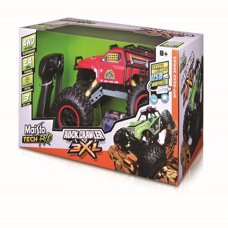 Carrinho-com-controle-Remoto---Rock-Crawler-3XL---Maisto---Vermelho-0