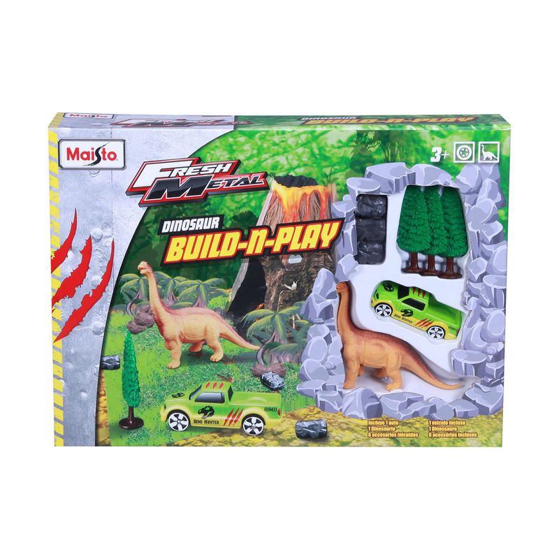Playset-e-Pista-de-Percurso---Fresh-Metal---Dino-e-Acessorios---Maisto_Embalagem