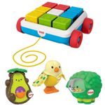 Kit-Fisher-Price---Carrinho-de-Blocos-e-Conjunto-de-Animais---Pintinho-Ovelha-e-Urso_Frente