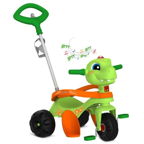 Triciclo - Passeio e Pedal - Zootico - Dino - Verde - Bandeirante