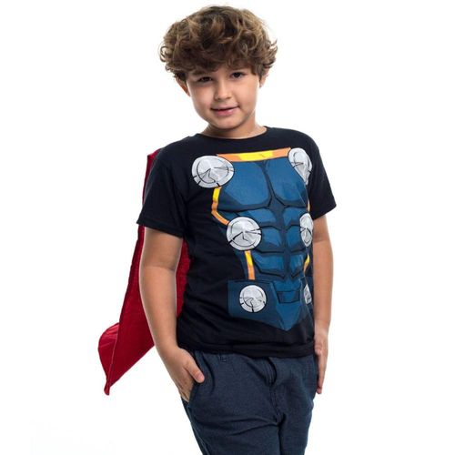 Camiseta Infantil Thor com capa