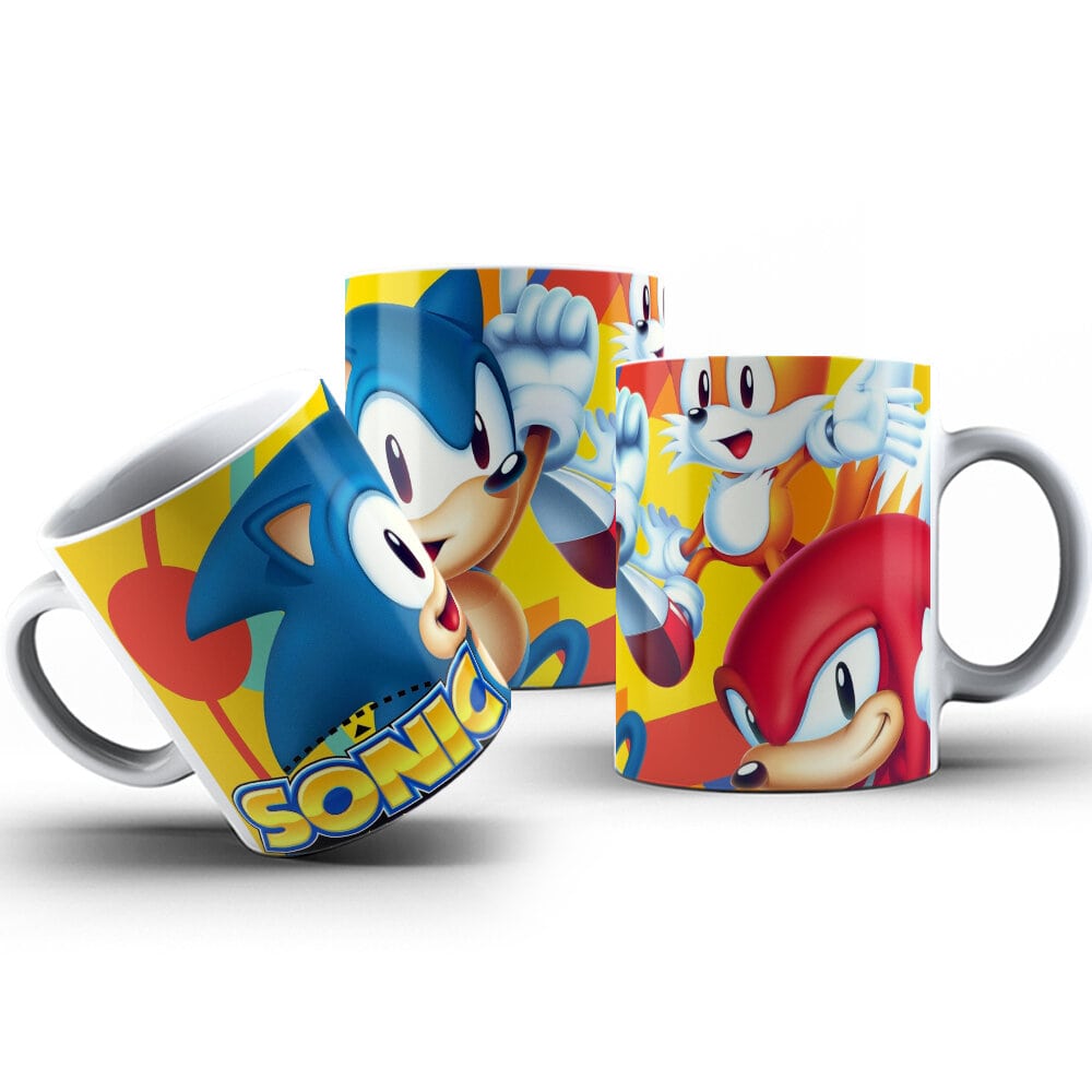 Copo Caneca Sonic com Personagem Sonic Vermelho de Plástico, Canequinha  Sonic Nunca Usado 84392849