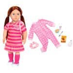 EXCLUSIVO-–-Kit-Our-Generation---Boneca-Kimmy-e-Pijama-de-Estrelinha-e-Cereais---Candide_Frente