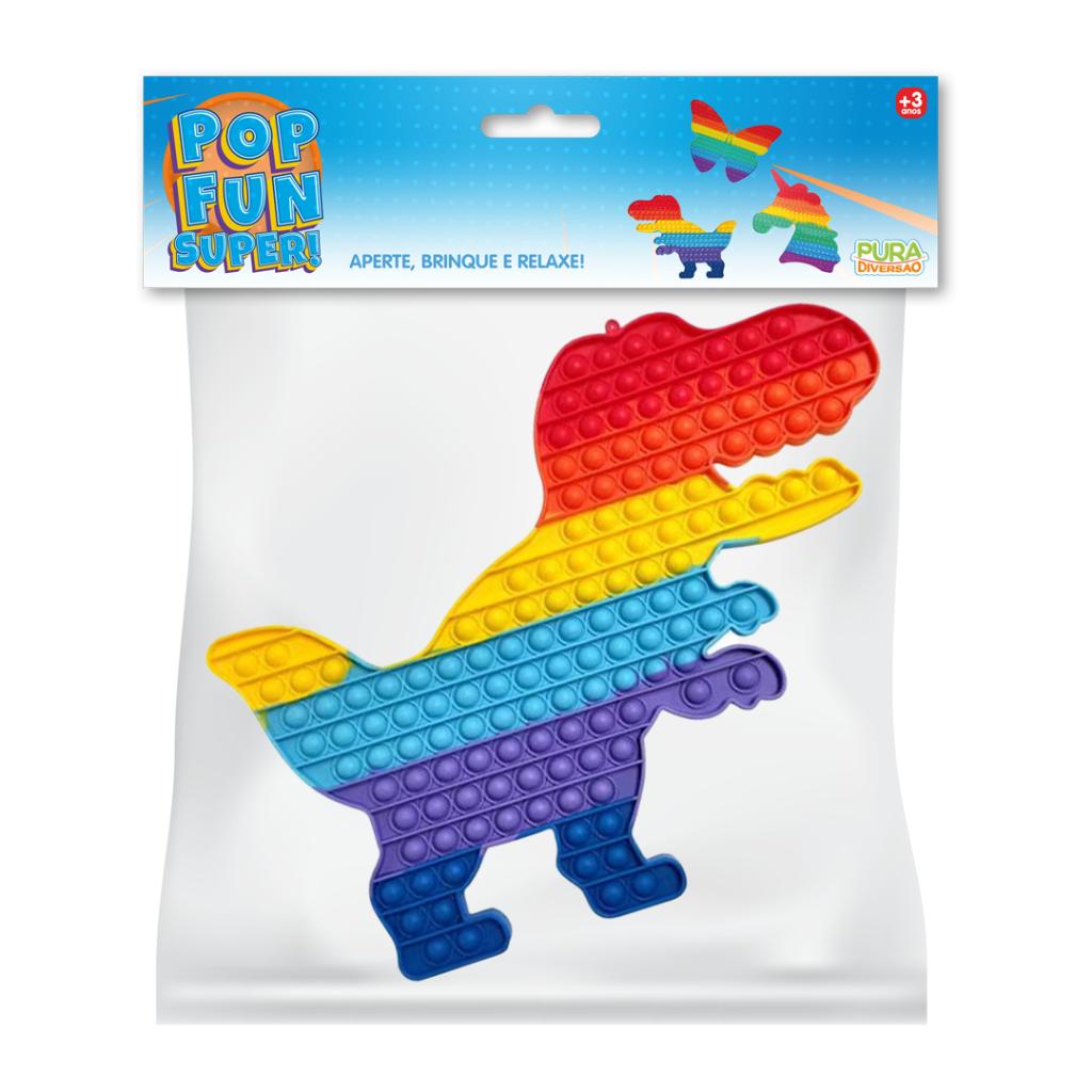 Brinquendo de Atividades - Pop Fun - Super - Dino - Colorido - Yes Toys