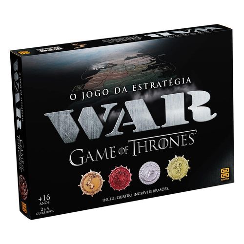 Jogo de Tabuleiro - War - Game Of Thrones - HBO - 2 à 4 Jogadores - Grow
