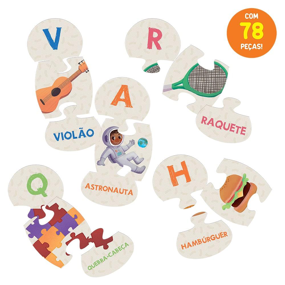 Alfabeto Ilustrado - Jogo Educativo Infantil 78 Peças