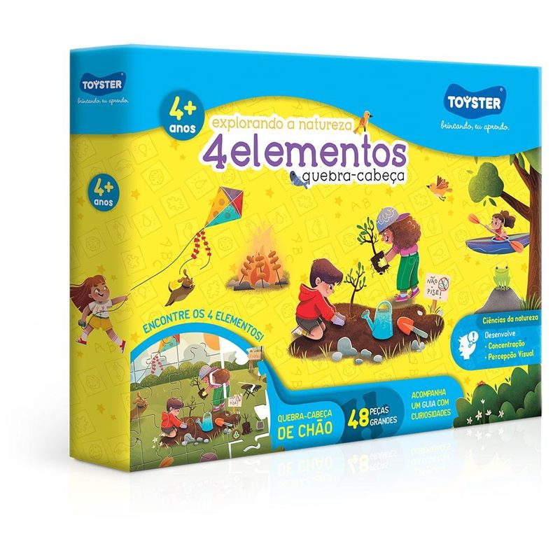 Quebra-Cabecas-Educativo---48-Pecas---Explorando-a-Natureza---4-Elementos---Toyster-0