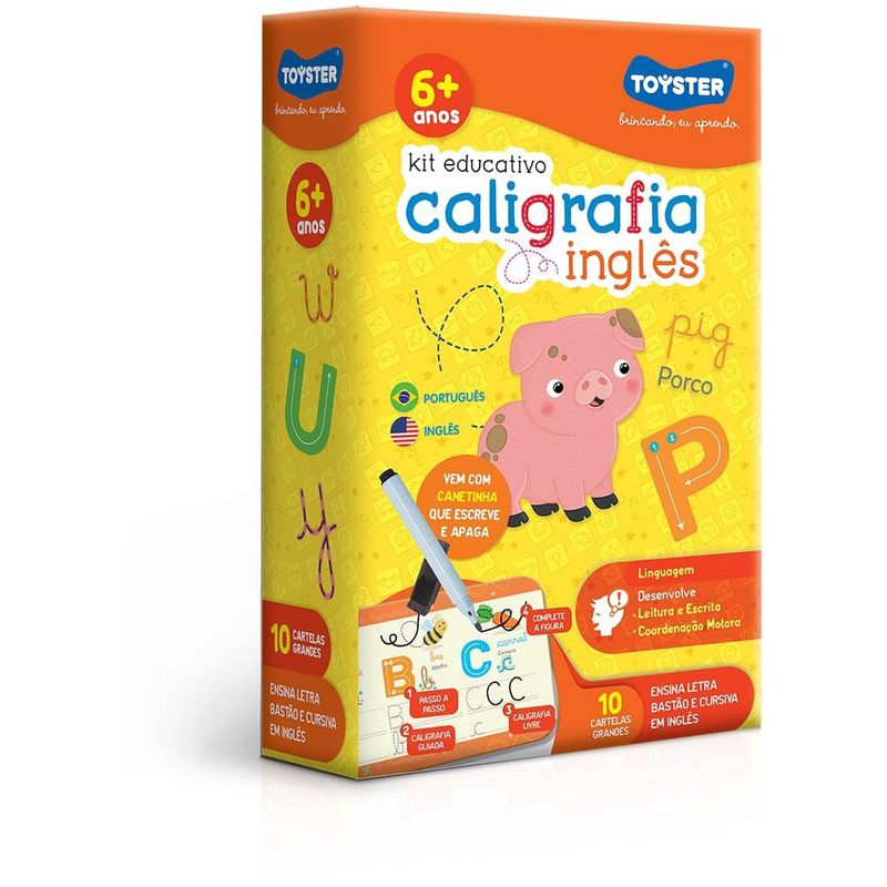 Jogo-Educativo---Leitura-e-Escrita---Caligrafia-Ingles---10-Cartelas---Toyster-0