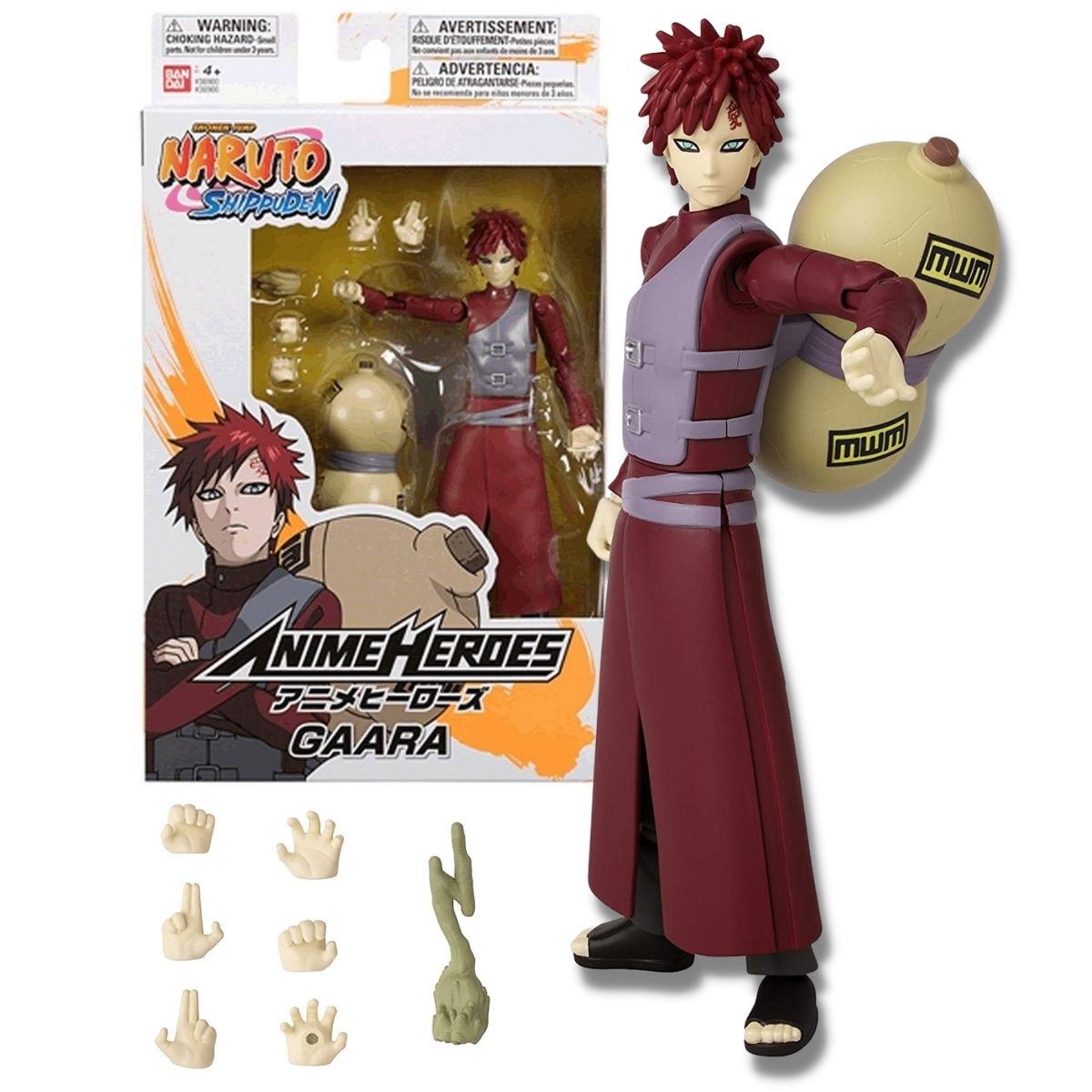 Boneco Pelúcia Naruto Gaara - Desenho Mangá Anime