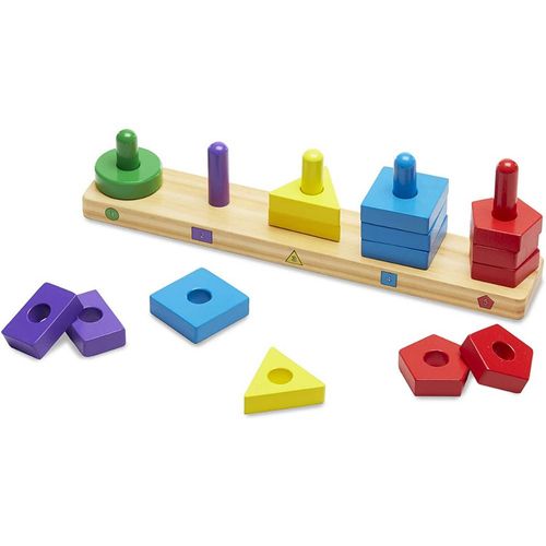 Brinquedo de Atividades - Encaixe Formas Geométricas - Madeira - Melissa And Doug