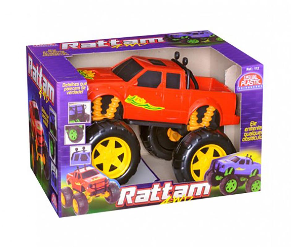 Caminhonete Roda Livre - Rattam 4x4 - Off Road - Vermelho - Usual Brinquedos