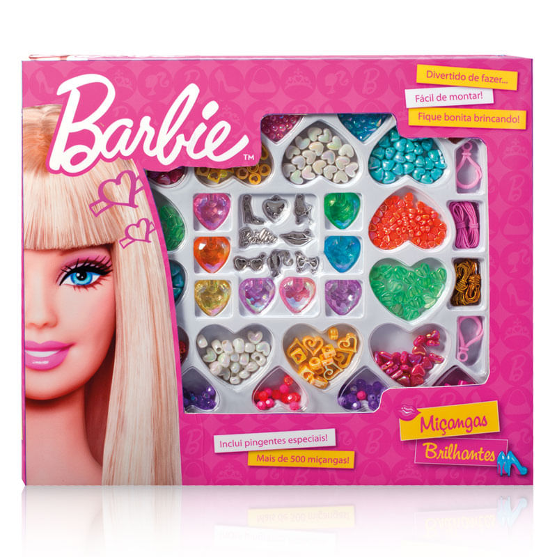 Confira Miçangas Brilhantes Barbie Grande Barão Toys Rihappy