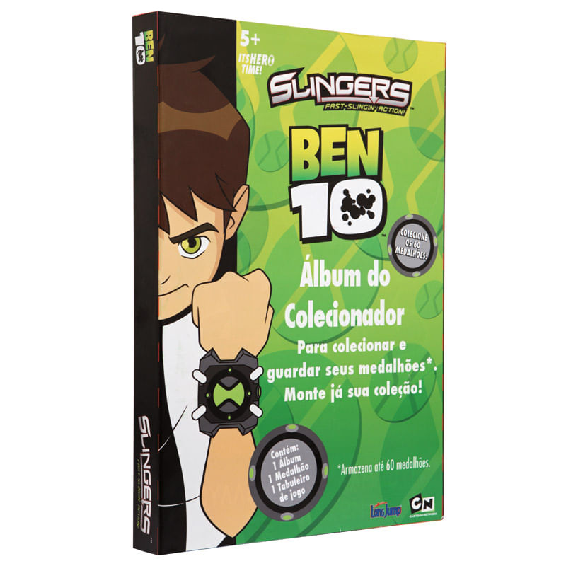 Confira Kit do Colecionador Medalhões Slingers - Ben 10 Cartoon