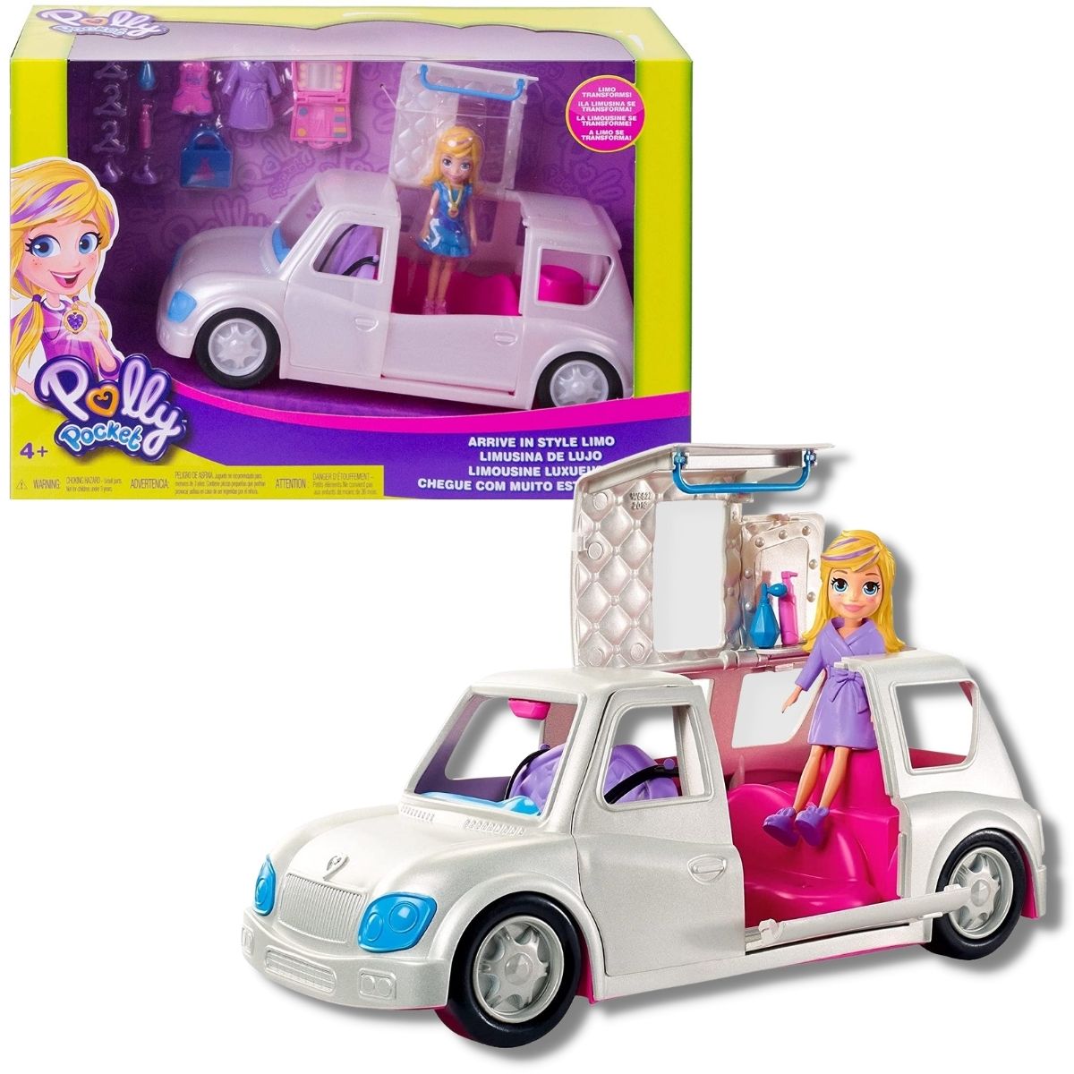 Polly Pocket Chegue com Muito Estilo na Limo - Mattel - Livraria e