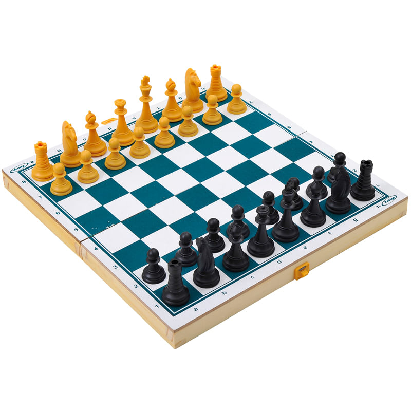 Bulaned Jogo de xadrez 4 em 1 para crianças e adultos Jogo de