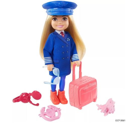 Boneca Barbie  Chelsea Profissões Piloto de Avião - Mattel